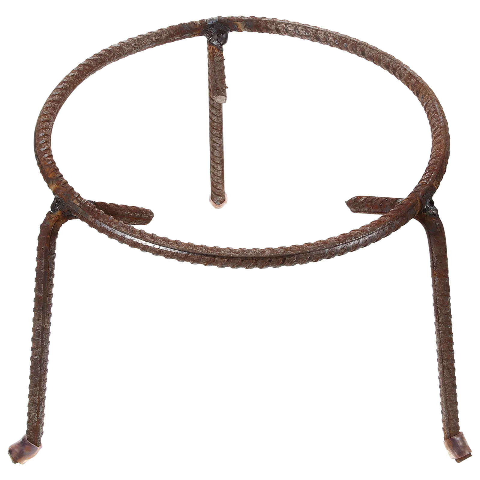 Trípode para leña para pícnic al aire libre, estante para ollas, anillo redondo de acero, estufa de barbacoa, soporte triangular para lavabo (trípode mediano), soporte para Wok