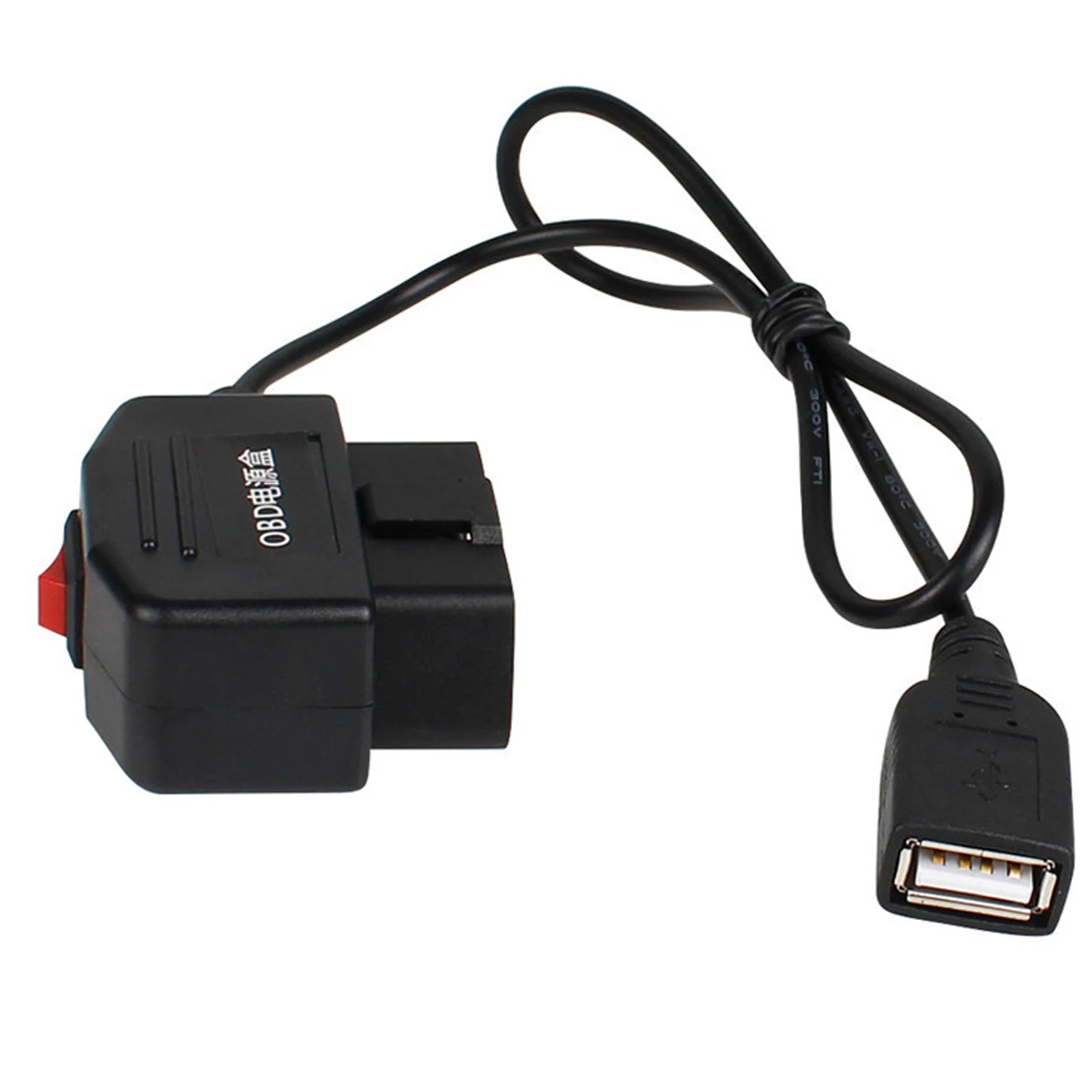 Cable de carga USB para coche, Kit de cables duros OBD con interruptor para cámara de salpicadero, DVR para vehículo, monitoreo de estacionamiento,