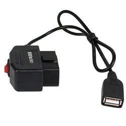 Kit de câble de charge de voiture USB avec fil de commutation, surveillance de stationnement 24 heures, 5V, 3A, OBD, caméra de tableau de bord, caméscope, véhicule, DVR