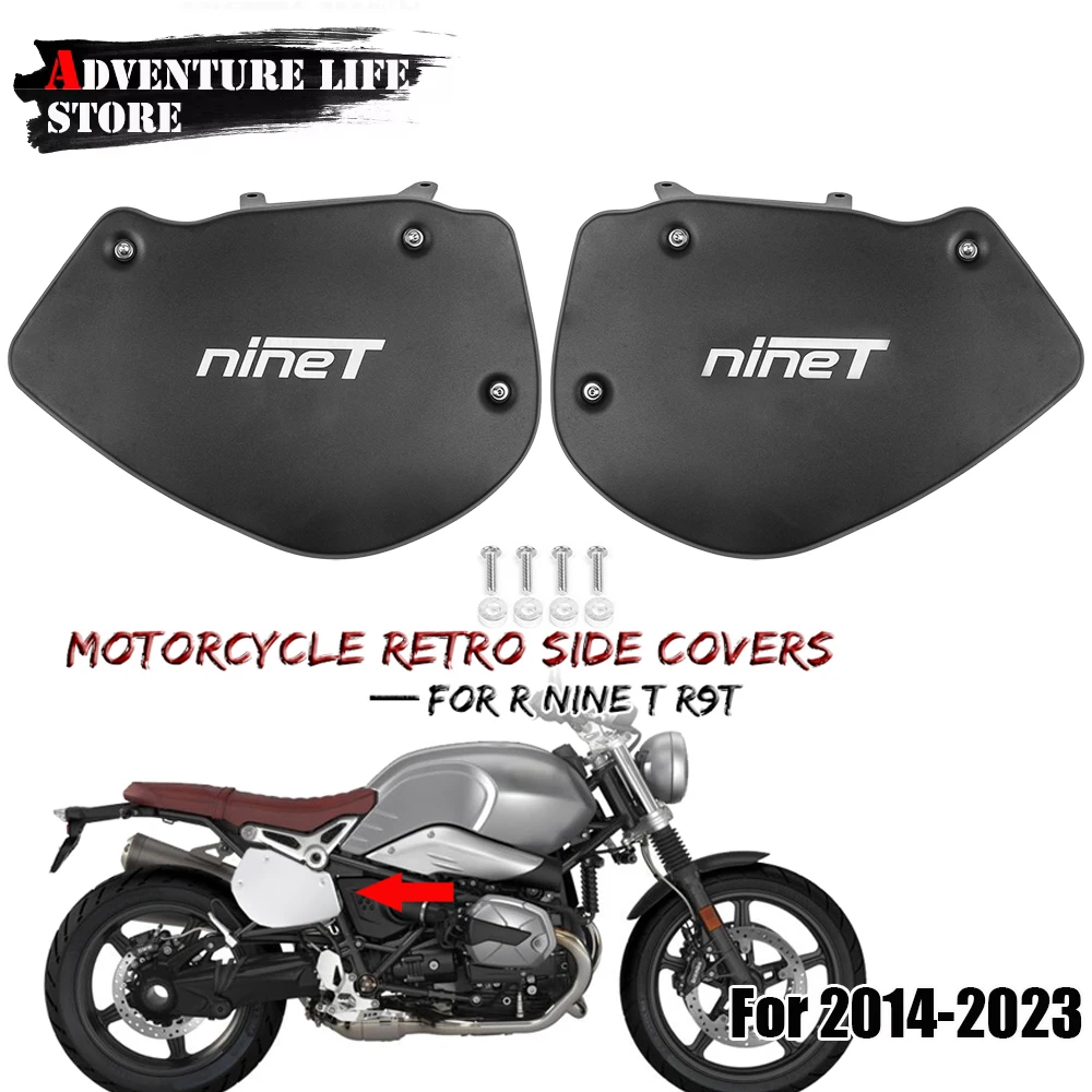 

Motorcycle Number Plates Cover Aluminum Side Panel Frame Mudguard For BMW RNINET R9T R NINE T Scrambler Pure Urban 2014-2023