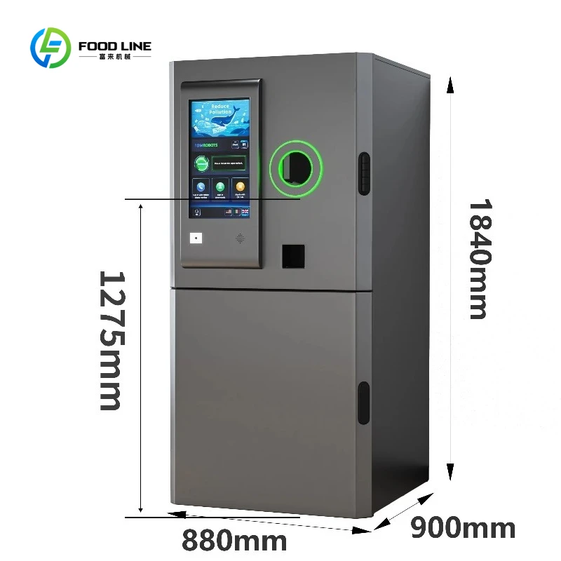 آلة البيع العكسي الذكية لإعادة تدوير زجاجات المشروبات مع فرز AI وتصميم مضاد للتدفق الزائد