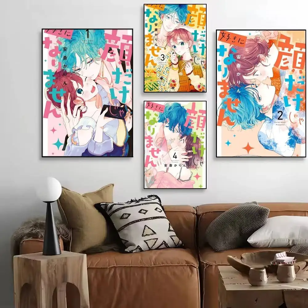 Manga I Don't Love You Just Because of Your Face Posters High Quality Self-adhesive Wall Art Decorations Color Prints Sticky