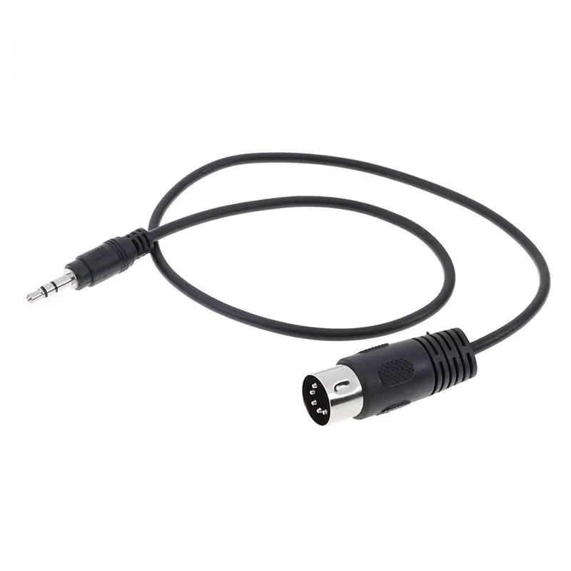 3.5 Audio plug to large 5-pin adapter cable for computer, electric piano, speaker output MIDI 5-pin DIN5pin