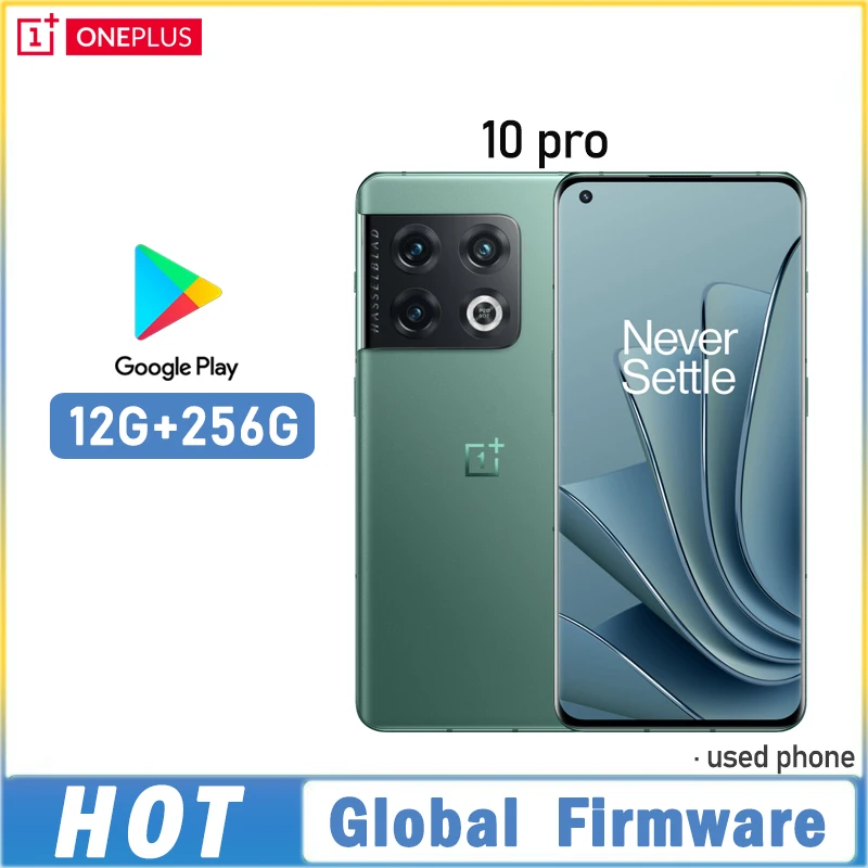 Global Firmware OPPO Oneplus 10 PRO 5G SmartPhone Snapdragon 8 Gen1 12G 256G 5000mAh Camera 50MP+48MP used phone