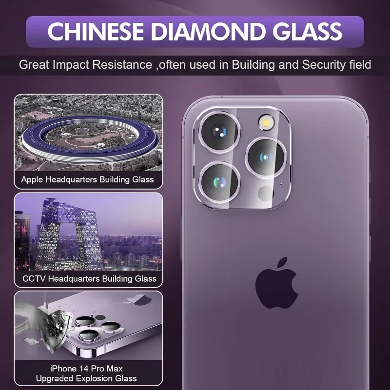 5Pcs Clear Protective Glass for iPhone 15 14 13 12 11 Pro XS Max Mini Camera Lens Protector for iPhone X 11pro Max 15 Pro Max