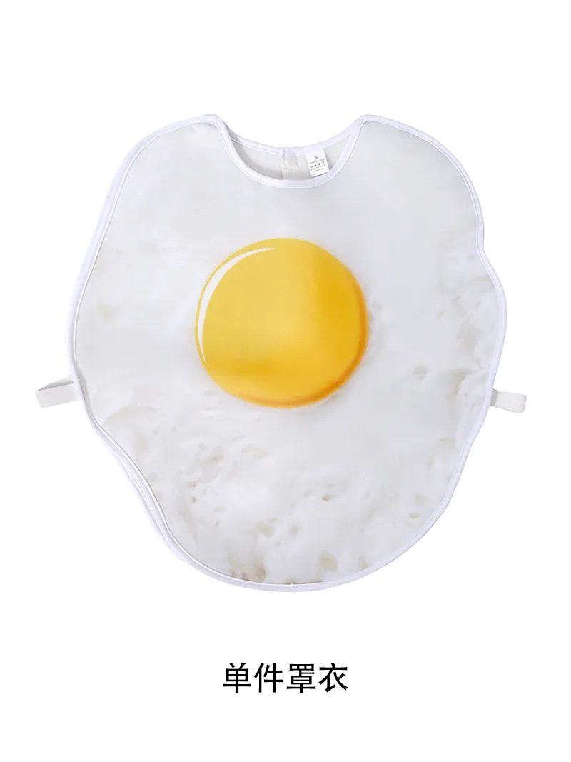 Food Role egg bacon Cosplay Sponge Top Costume for kid Halloween Carnival Party breakfast