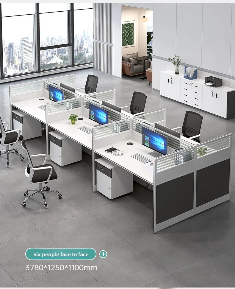 

Office Desk and Chair Combination, Simple Modern Office Desk, Staff Screen Booth Desk