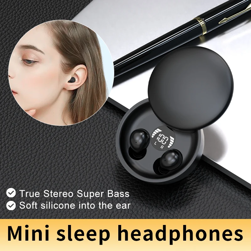 2024 Ultra Compact Mini Earbuds Wireless Headphones, Headphones for Sports, Sleep, Work, Invisible Wear in the Classroom