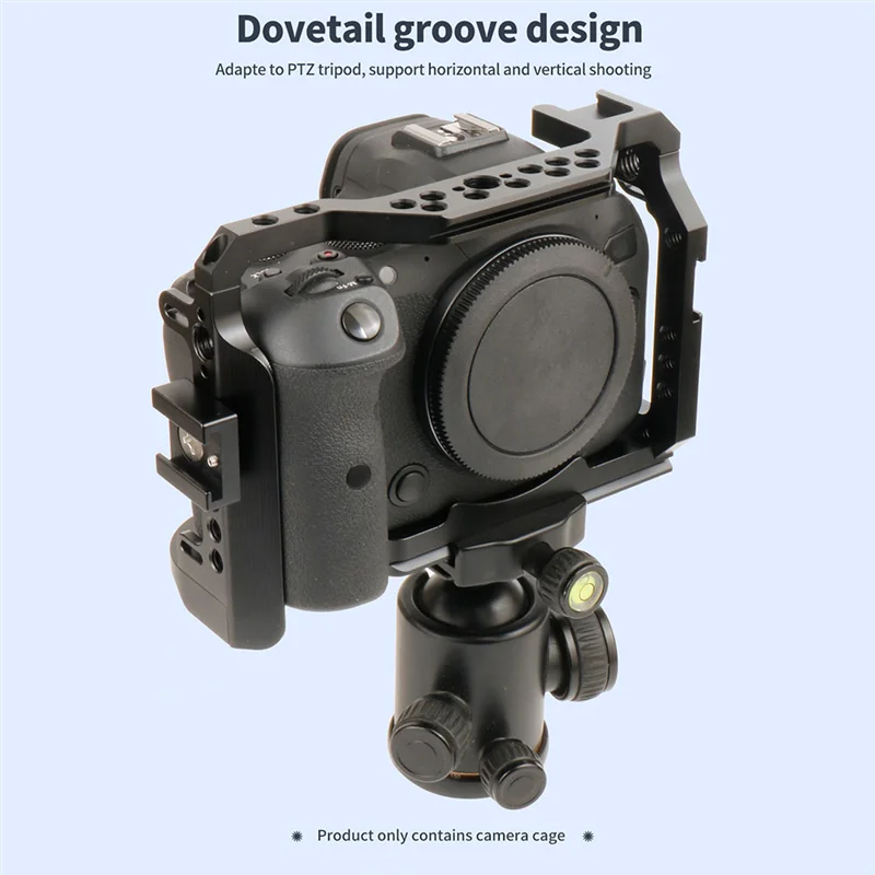 【HOT】Black Aluminum Alloy Camera Protective Cage Small Rig Camera Cover Video Stabilizer Mount For Eos- R5 R6
