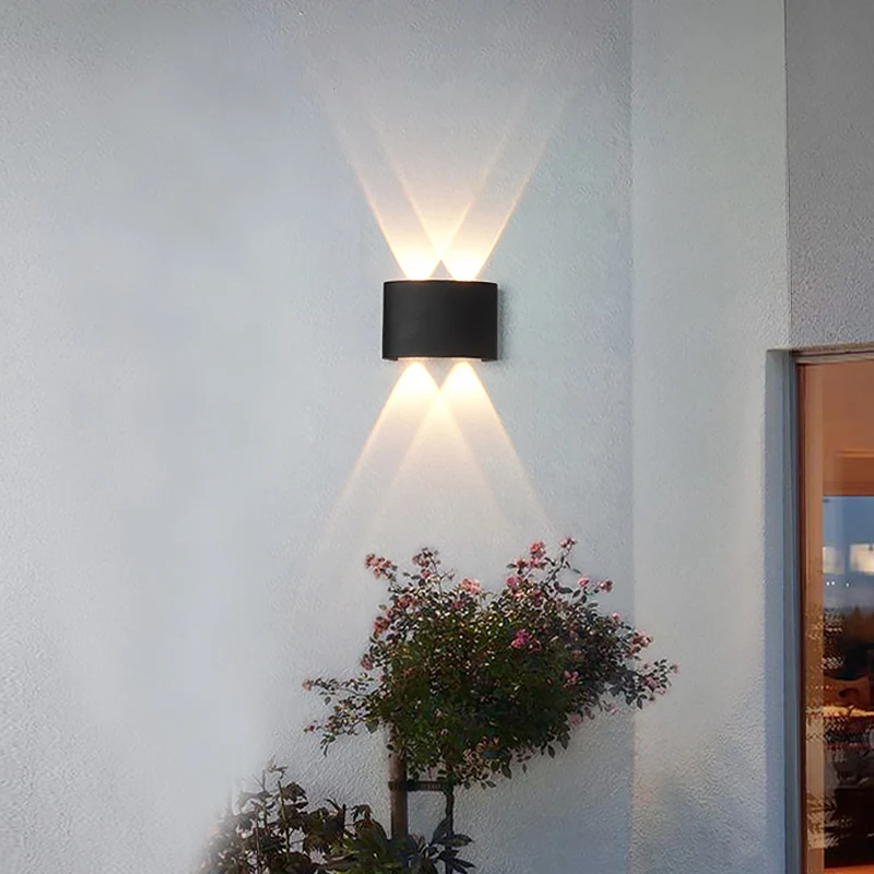 MARPOU-Lámpara LED de pared impermeable para exteriores, luz de noche para dormitorio, candelabro de pared para sala de estar, decoración del hogar, 110V, 220V