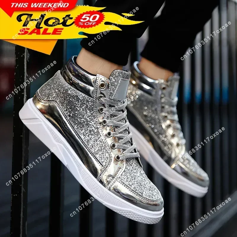 Trump Shoes Never Surrender 2024 MAGA Designer Luxury Silver Gold Shoe Sports Sneaker Mens Casual Bright Faced Boots Big Size 48