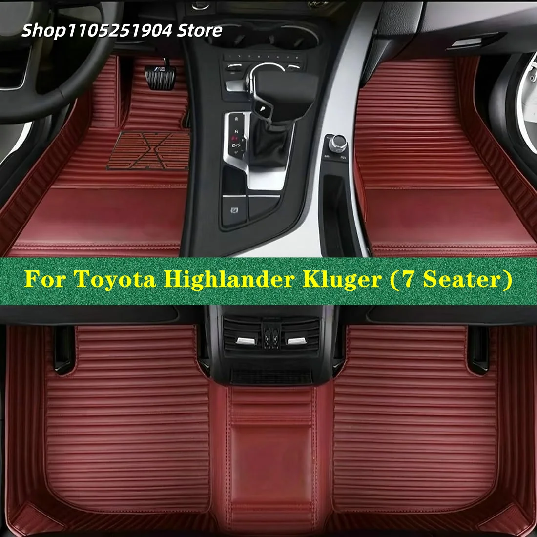 

Auto Carpets Car Floor Mats For Toyota Highlander Kluger (7 Seater) 2022 2023 2024 2025 Car Mat Interior Accessories