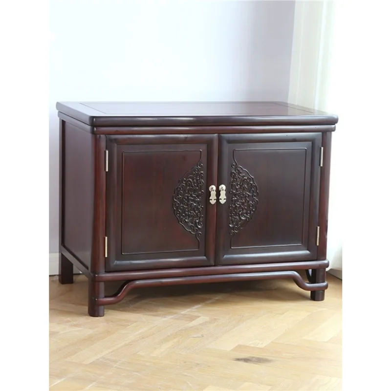Bedside table, foreign flower living room, TV cabinet, new Chinese mahogany decorative cabinet, Ming furniture