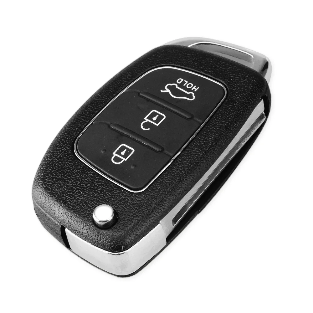 KEYYOU 3/4 Buttons Flip Folding Remote Key Fob Shell For Hyundai Solaris ix35 ix45 Santa Fe New Verna