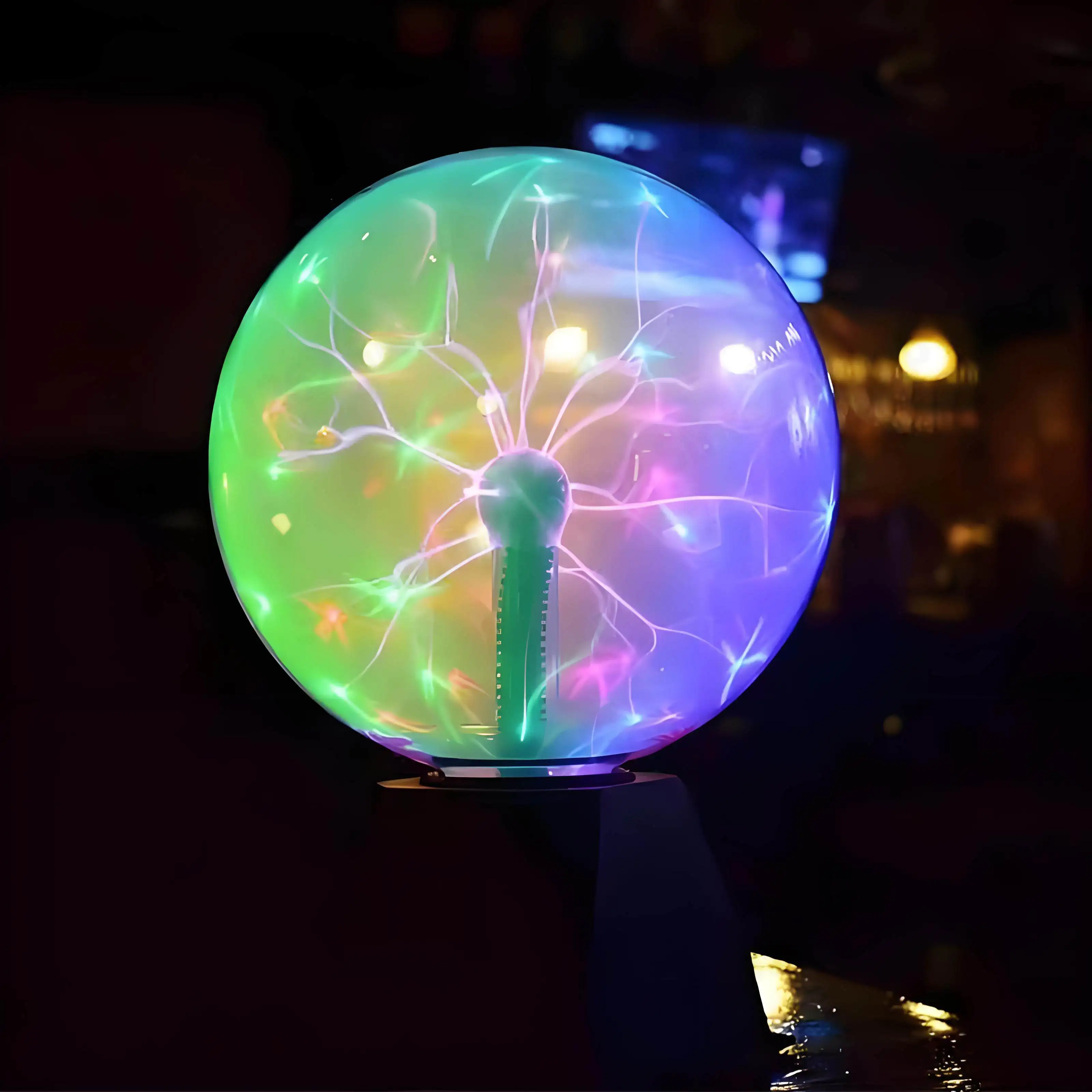 12V USB Plasma Lightning Ball Coil Touch Sensitive Sound Activated Globe Desktop Decoration Science Kit