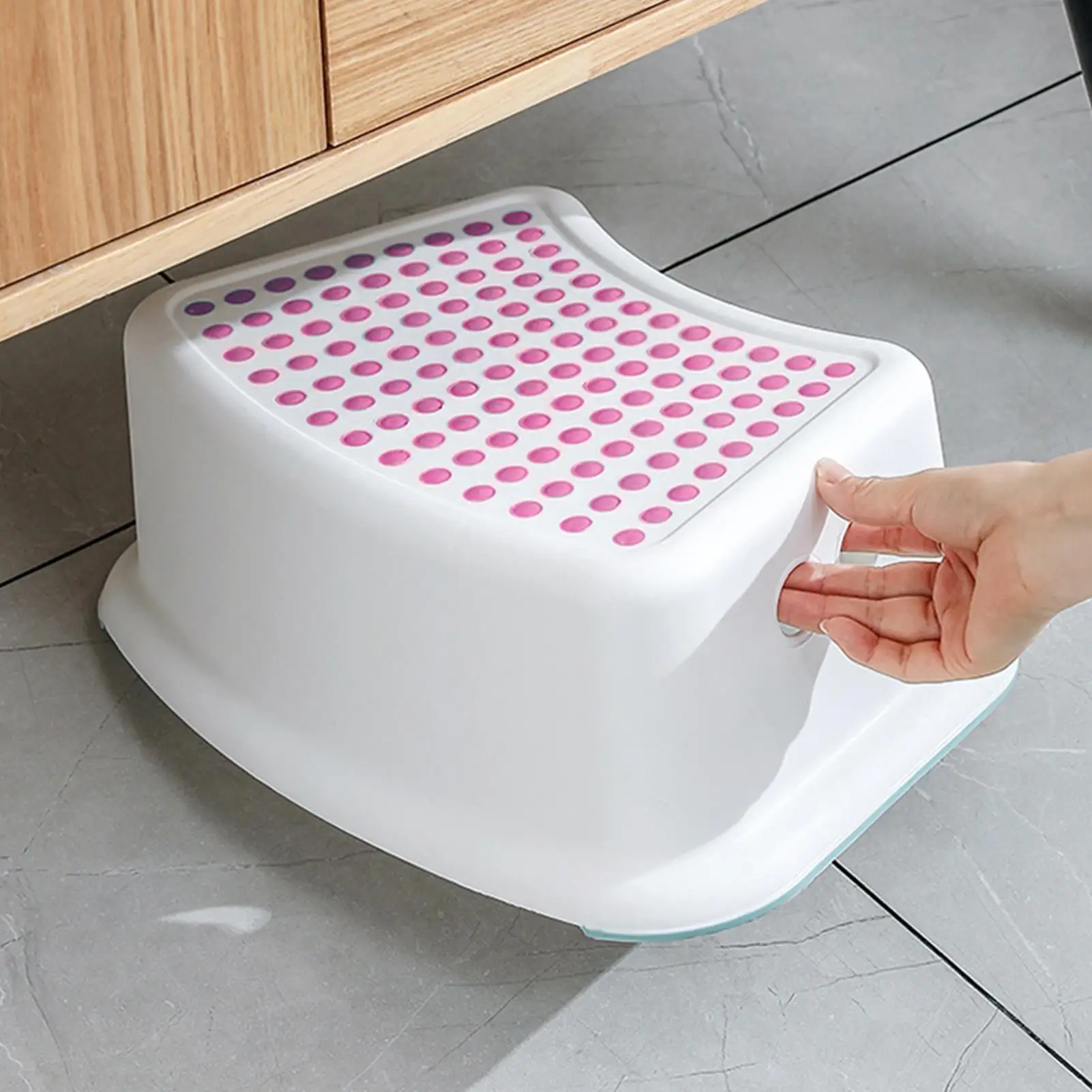 Thick anti slip toilet stool For Kids Non-Slip Base And Contoured Design For Toilet Potty Training And Sink Use image 4