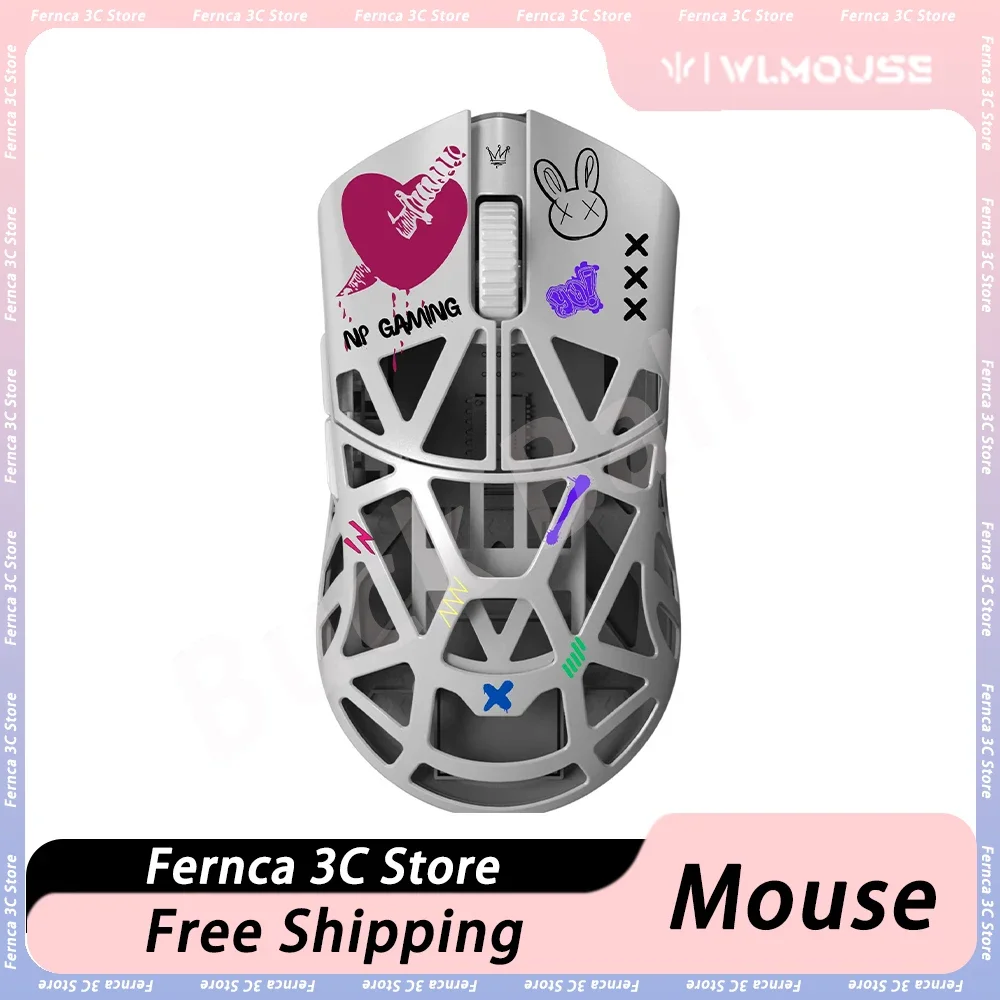 

Wanling WLmouse игровая мини-мышь с надписью NP для граффити BeastX Beast, Двухрежимная беспроводная мышь Beast Max, легкая игровая мышь 8K