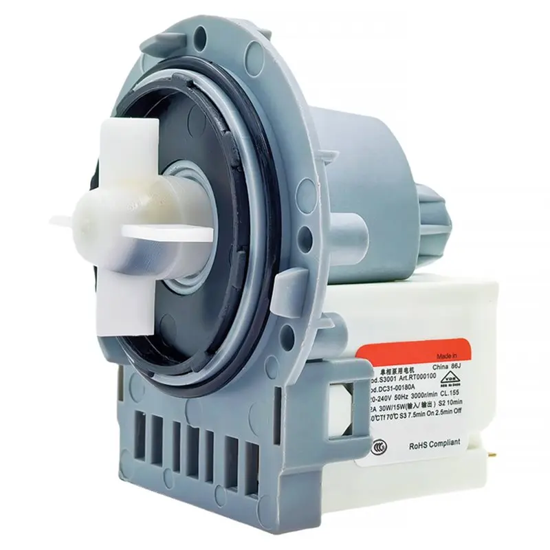 

【Милая распродажа】DC31-00180A Двигатель сливного насоса 220-240 В 50 Гц 30 Вт/15 Вт 3000 об/мин для дренажных деталей стиральной машины