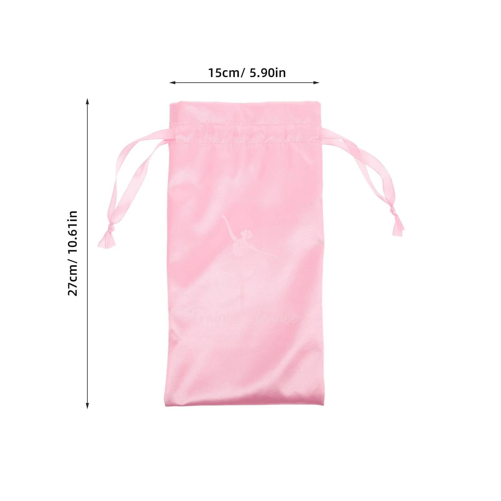 حقيبة تخزين الباليه مقاس M حقيبة أحذية الرقص برباط من الساتان للفتيات والنساء منظم السفر المحمول حامل الأحذية بوانت #5