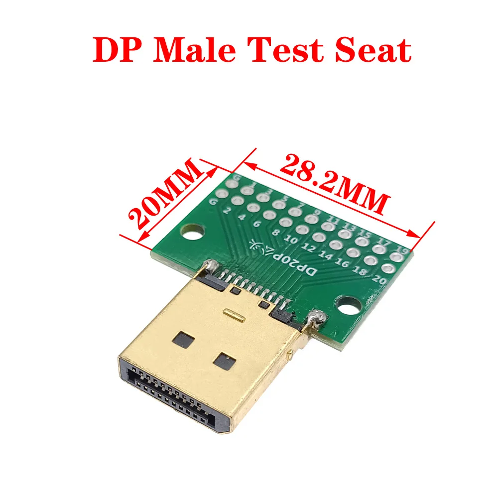 Placa de prueba de Cable de datos, adaptador de carga, mini placa de circuito DP, 1-4 piezas, puerto de pantalla DP 20P macho y hembra