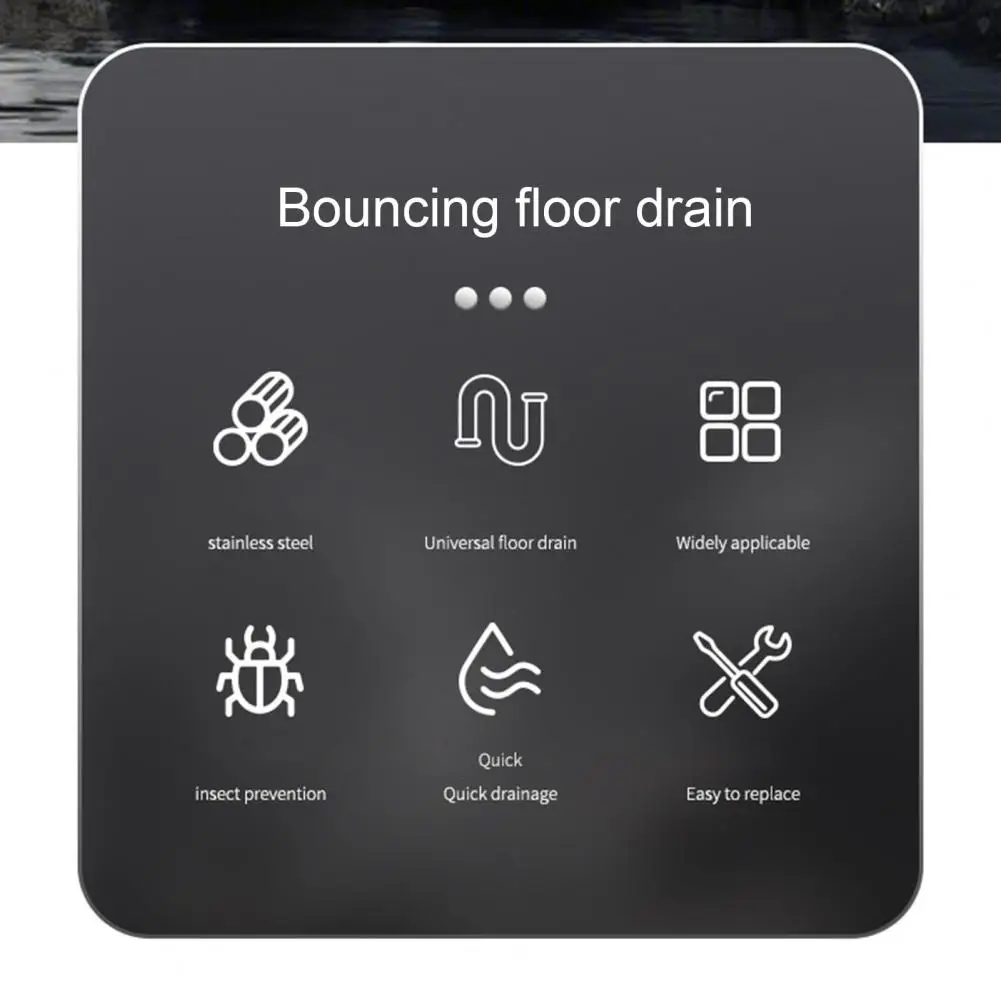 Hygienic Foot-pedal Floor Drain Stainless Steel Floor Drain Cover with Precision Sealing Structure Odor Foot-pedal Switch Drain