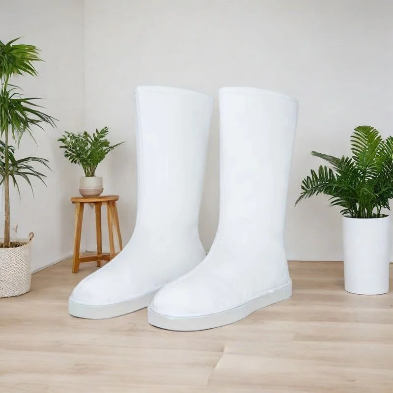 Preto branco chinês botas antigas para homens antigo ninja guerreiro espadachim cosplay sapatos de pano simples sola eva