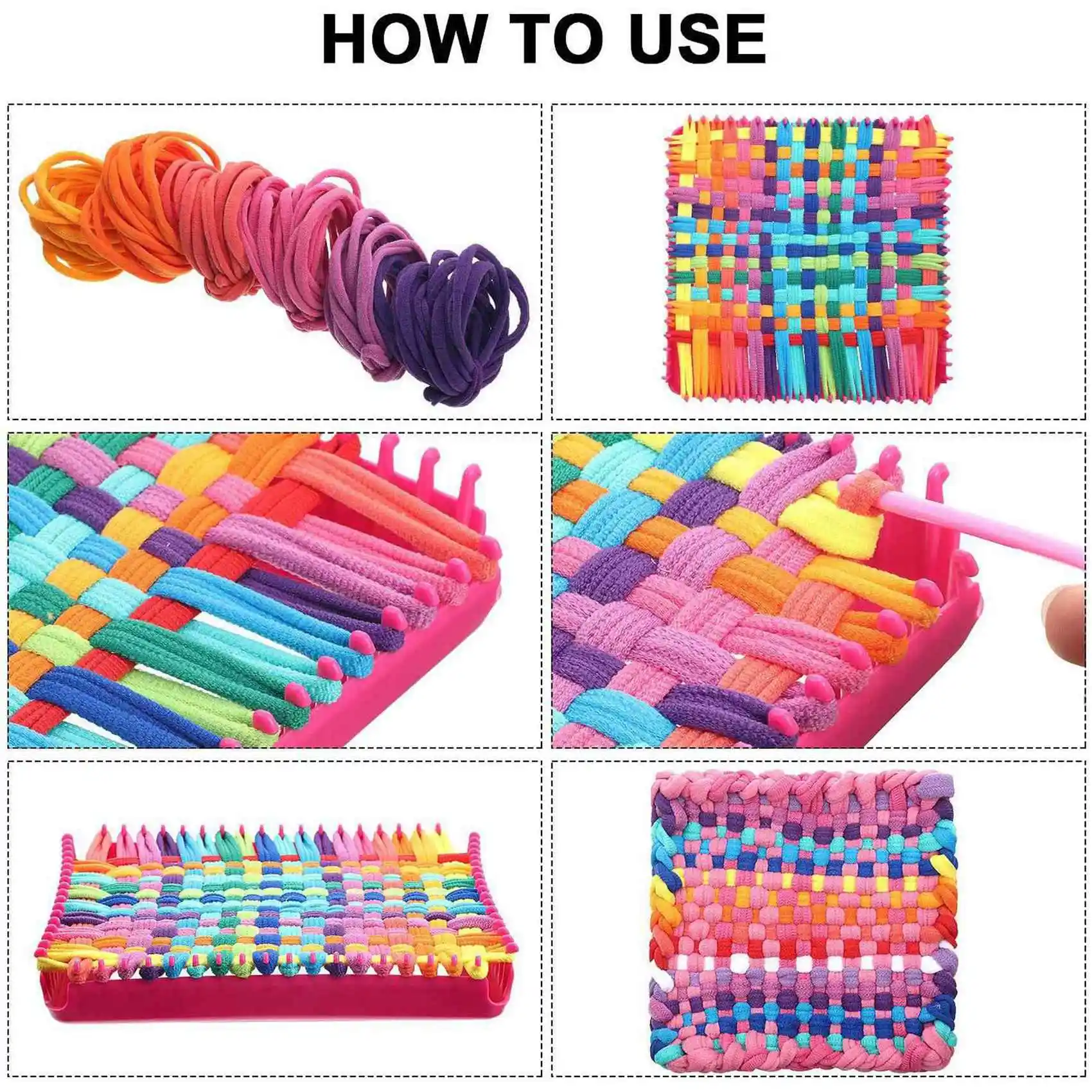 

384 шт. 7-дюймовые прихватки, петли для плетения, петли для плетения, петли для рукоделия с 12 цветами для рукоделия, принадлежности для рукоделия A-Y18A