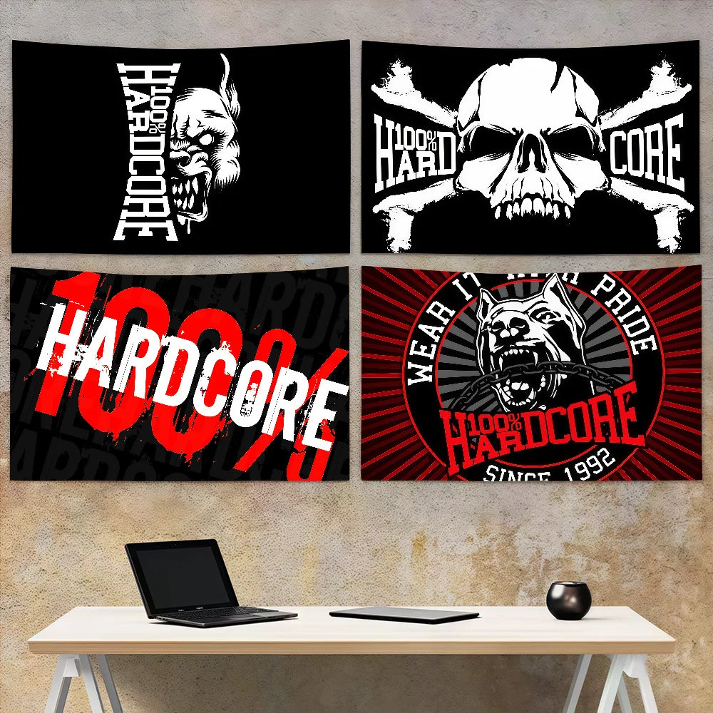 Fashion 100 H-HardcoreS flag Decoration Art Picnic Party Home Hanging Camping Outdoor Party Banner