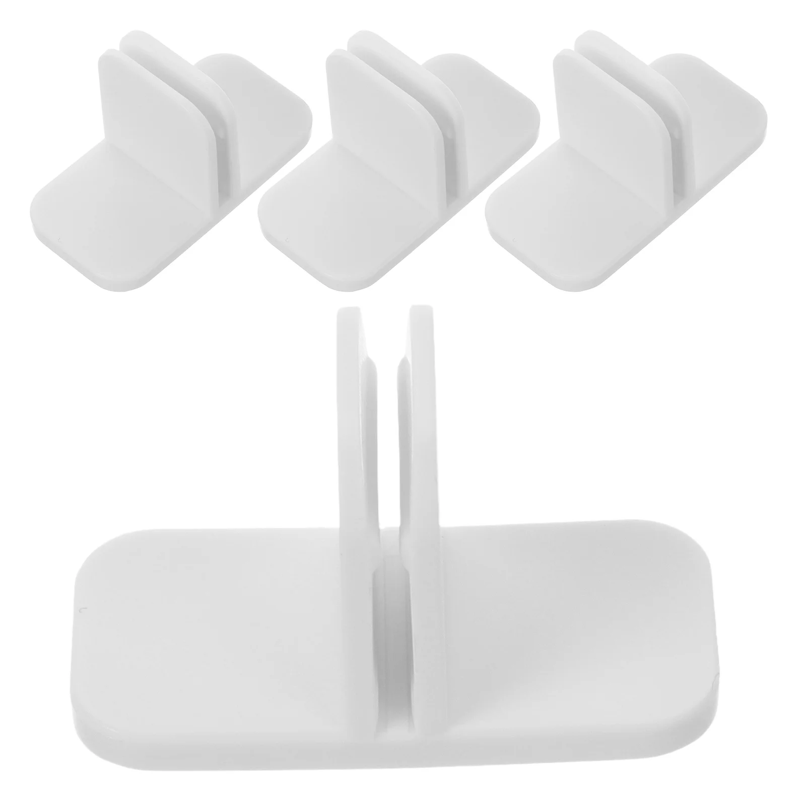 

4pcs End Clamp Drawer Divider Clips Multifunctional Kitchen Organizer For Cutlery Socks Underwear Medicine Storage