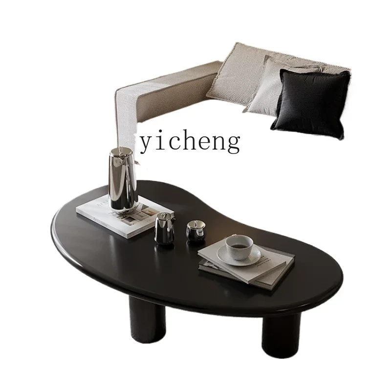 

ZK Cashew Tea Table Living Room Home Light Luxury High-Grade Small Apartment Simple Modern Black Tea Table