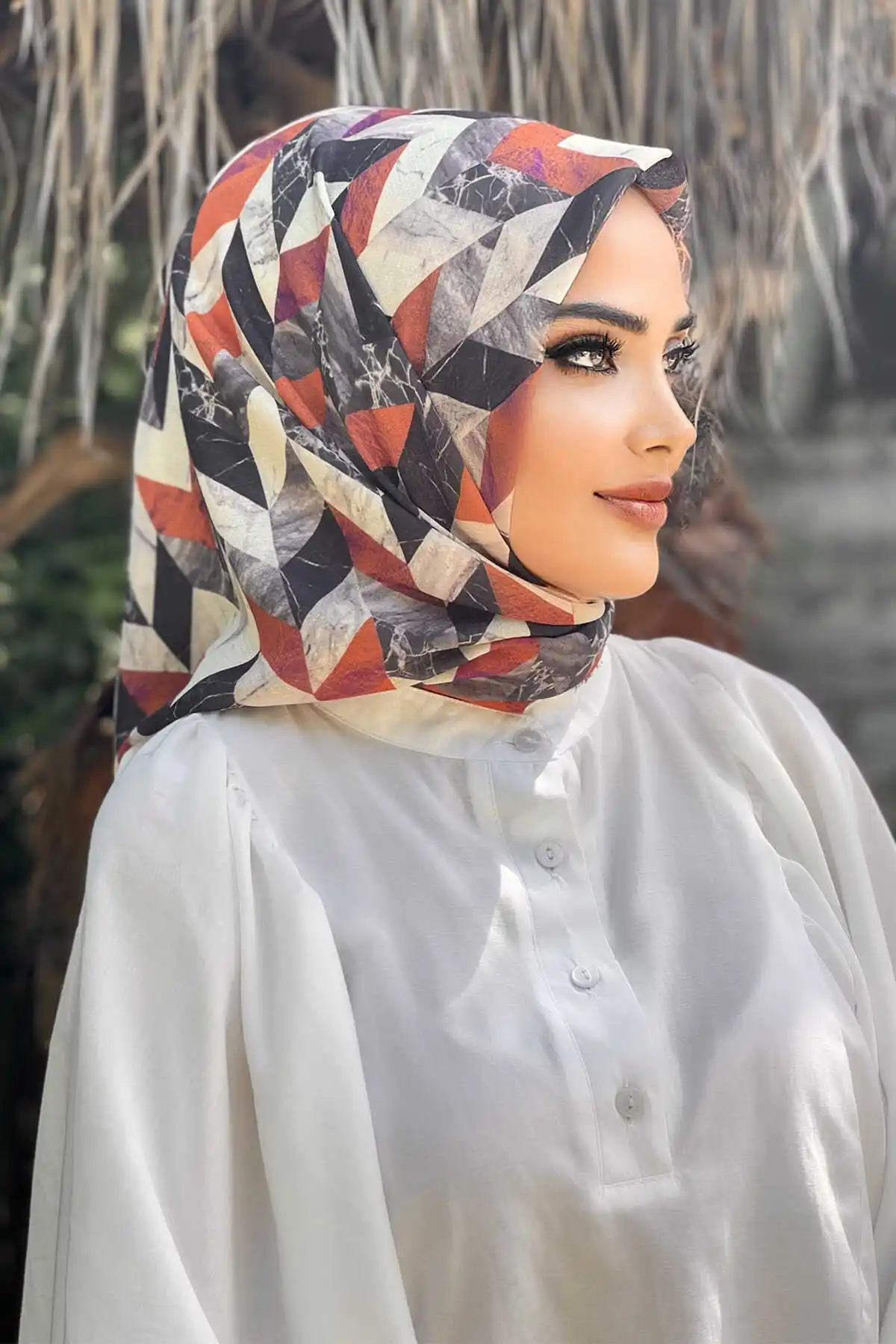 Cotton Printed Scarf E- -Winter Autumn 2021 Muslim Women Hijab headscarf Islamic Turkey