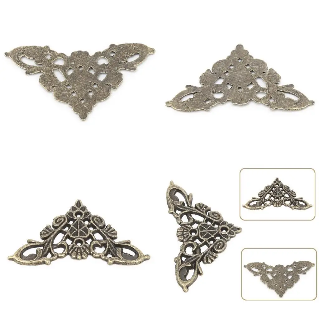 

Y1UD 12x Antique Bronze Decorative Jewelry Gift Box Album Feet Leg Corner Protector