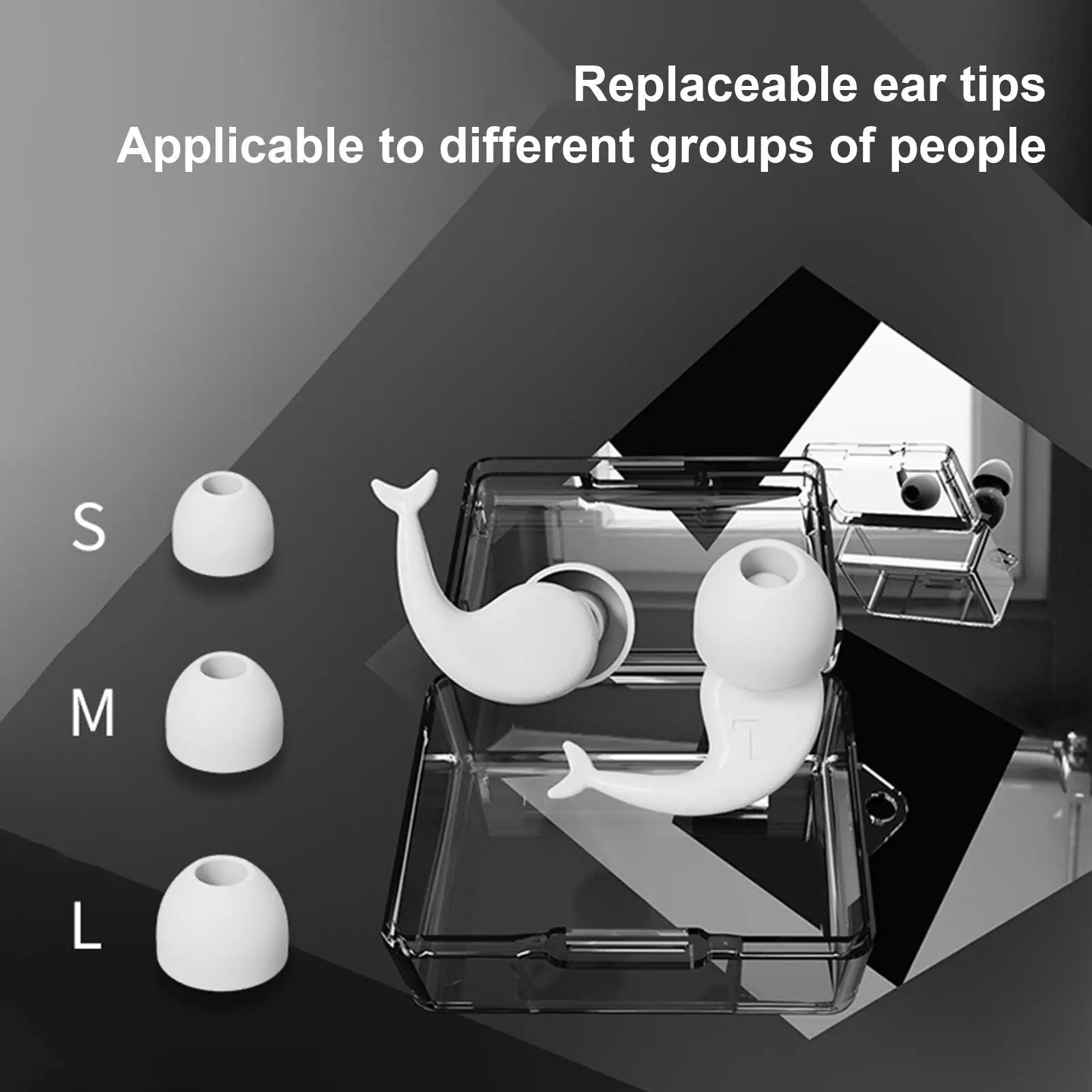 إلغاء الضوضاء الأذن المقابس لينة قابلة لإعادة الاستخدام سيليكون ذيل السمكة لوازم السباحة النوم إلغاء الضوضاء الأذن المقابس للسفر المنزل