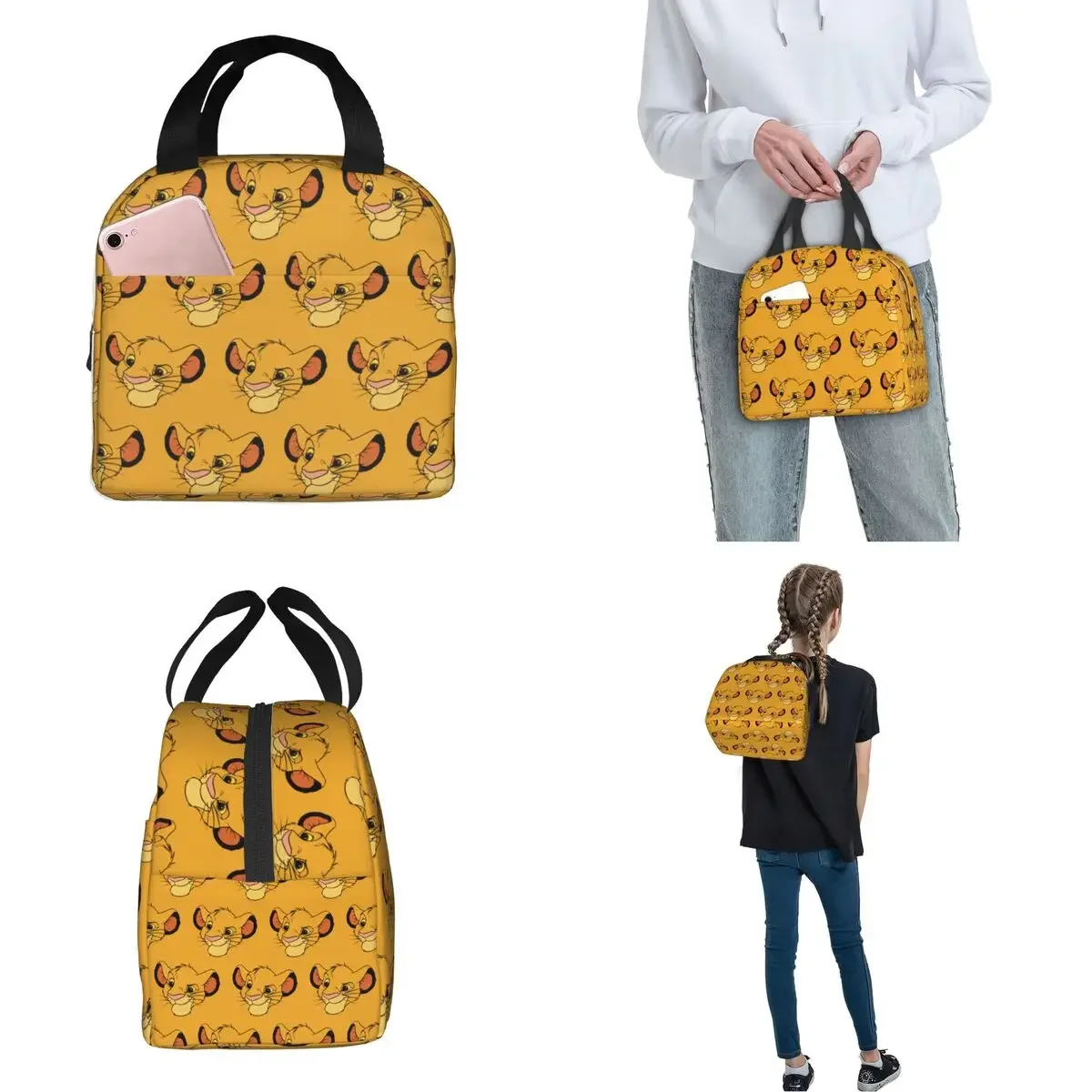 The Lion King Baby Simba borsa termica per il pranzo contenitore per pasti ad alta capacità borsa termica Tote Lunch Box School Picnic Food Handbags