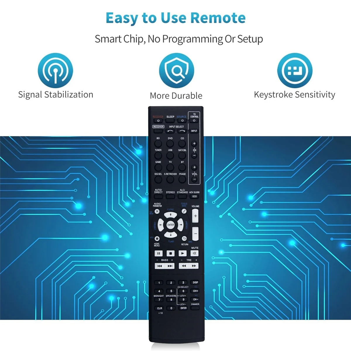 Replace AXD7741 Remote for Pioneer AXD7395 VSX-503-K VSX-531-K VSX-530-K VSX-531 AV Receiver Home Theater System