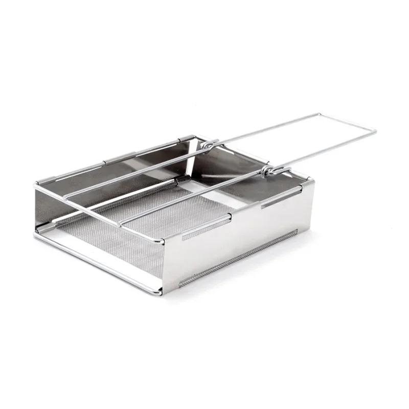 

Foldable Stainless Steel Toaster Plate Portable Outdoor Camping Bread Toaster Grill