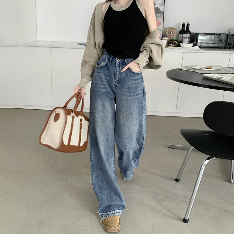 Denim Vintage Jeans Woman High Waist Baggy Jeans Women 2024 Female Clothing Women's Pants Korean Fashion Streetwear Y2k Clothes