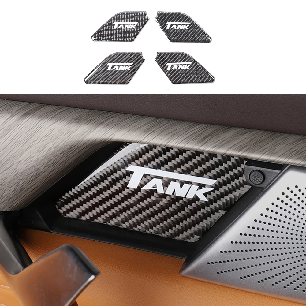 

4 PcsFor GWM Tank 500 Hi4-T Hi4-Z Internal Door Bowl Sticker Handle Scratch Resistant Patch Carbon Fiber Decorative Sticker