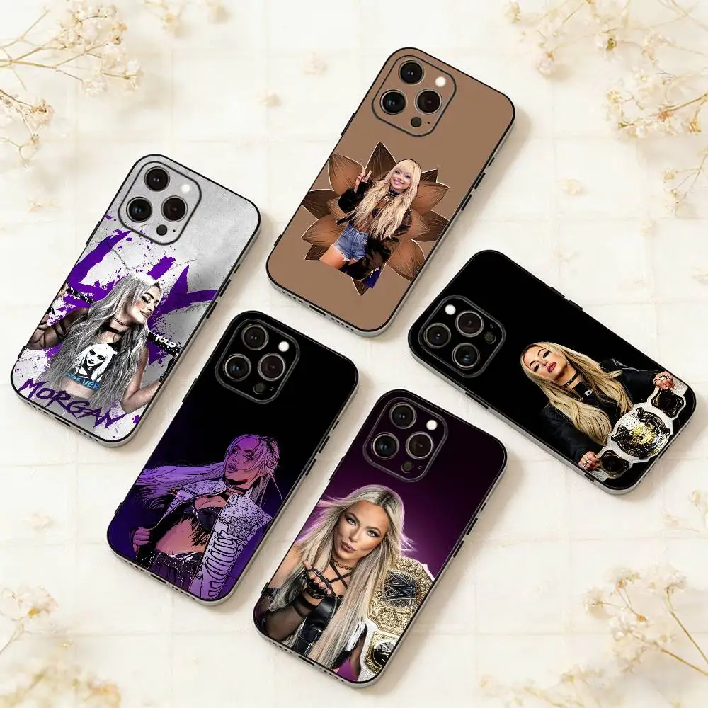 

L-Liv M-Morgan Phone Case For iPhone 17,16,15,14,13,12,11 Plus,Pro Max,XS,Soft Silicone Black Cover