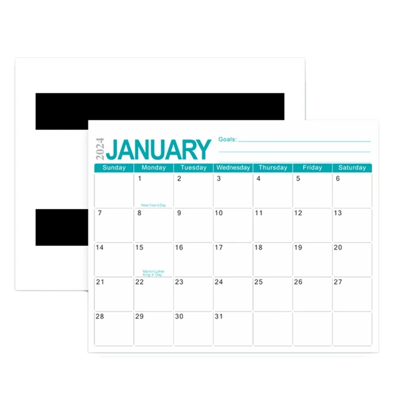 Fridge Calendar Magnetic Attraction Calendar For Refrigerator, Runs From January 2024 Until June 2025, 18 Monthly Calendar Blue