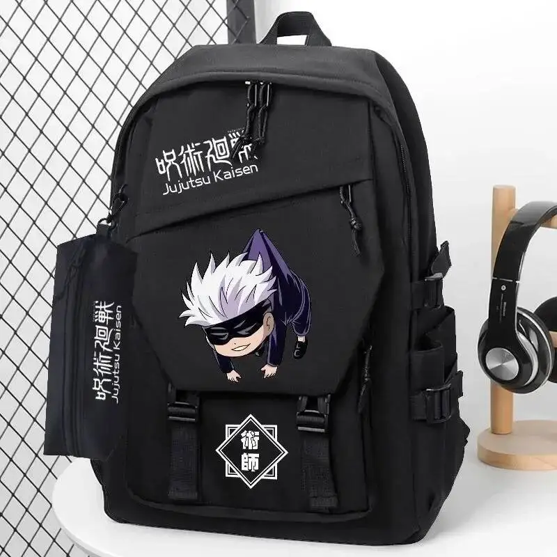 أنيمي لعبة تشيبي Jujutsu Kaisen طالب المراهقين الحقائب المدرسية سعة كبيرة Mochilas حقائب الظهر للهدايا