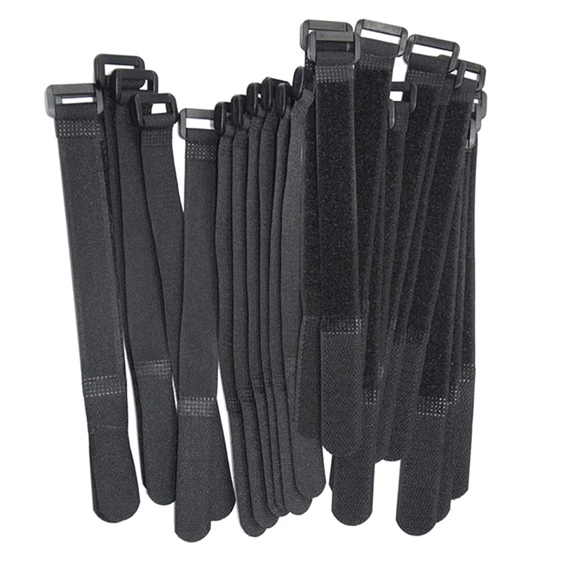 10Pcs 2*20cm Reusable Fastening Bike Tie With Loop Durable Multil Purpose Self-adhesive High Quality Strap Cable Ties Adjustable