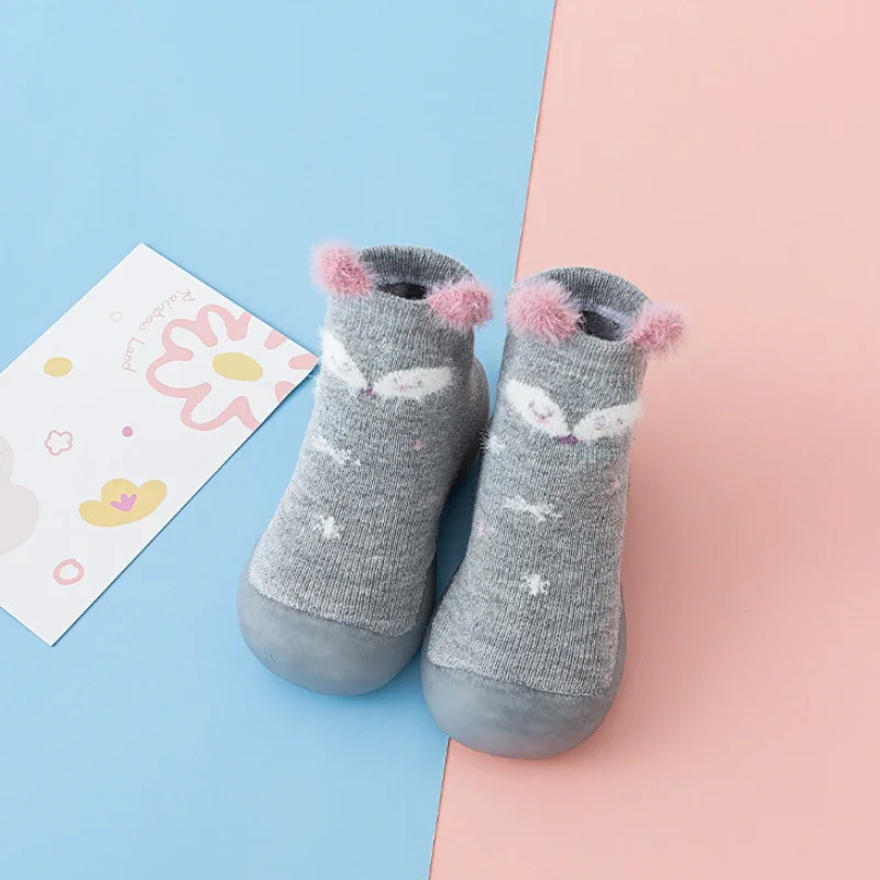 Autumn and Winter New Baby Soft-soled Toddler Shoes High Thickened and Warm Baby Floor Socks Indoor