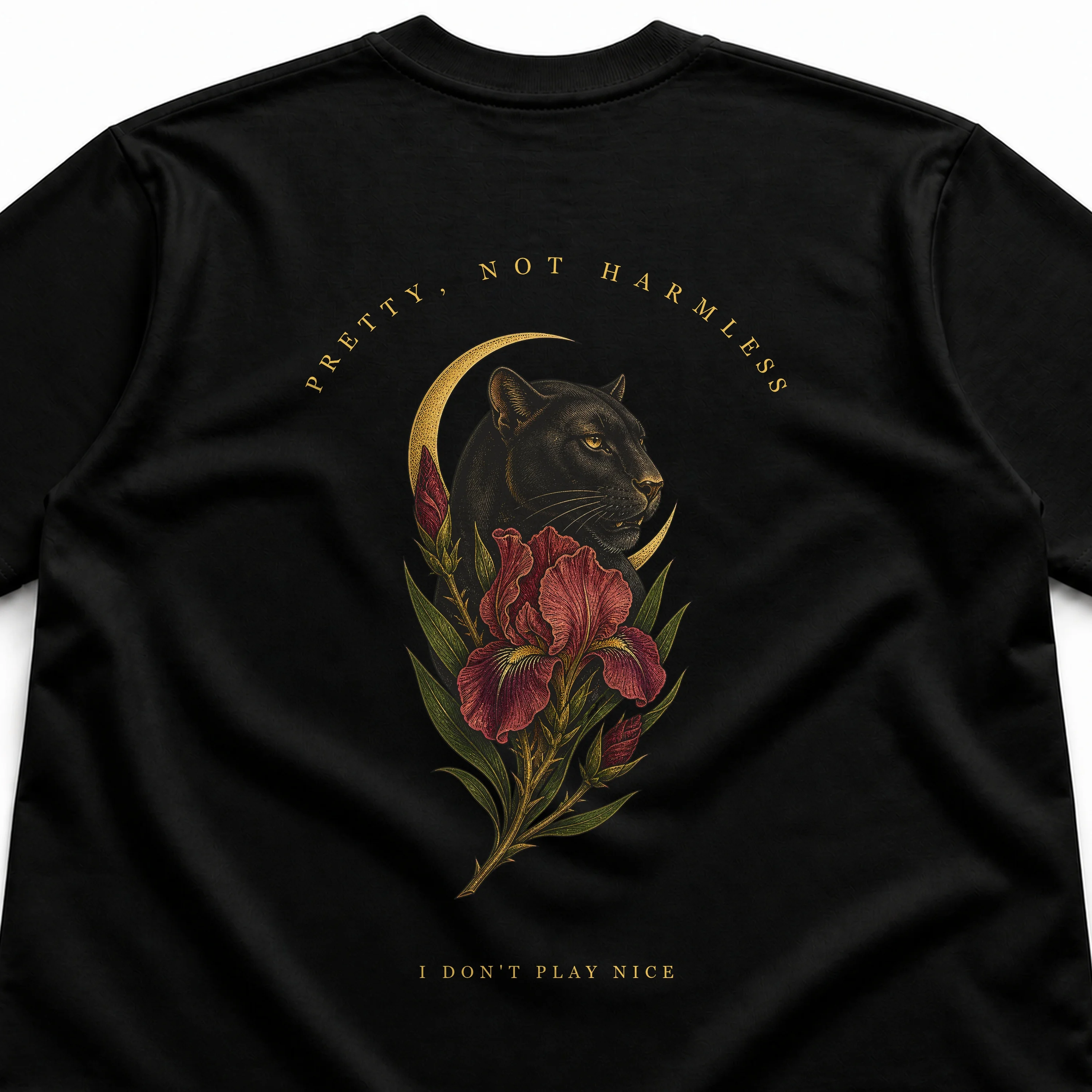 Pretty Not Harmless Panther Iris Gothic Tattoo Heavyweight T-Shirt