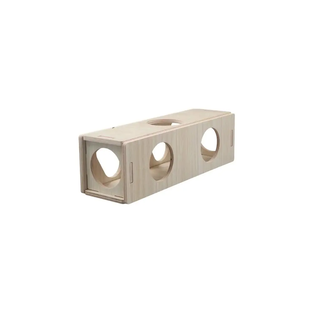 Tunnel en bois naturel pour hamster, abri secret amusant pour l'exploration, salle de sport d'escalade, cachette d'exercice pour chinchilla