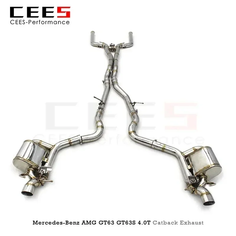 Cees Actualización de escape Catback con Valvetronic para Mercedes-Benz AMG GT63/GT63S 4.0T (2019-2023) SUS304/titanio tubo de escape