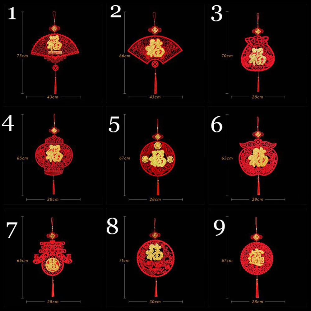 Chiński nowy rok Fu charakter wiszące ozdoby noworoczne dekoracje drzwi obraz