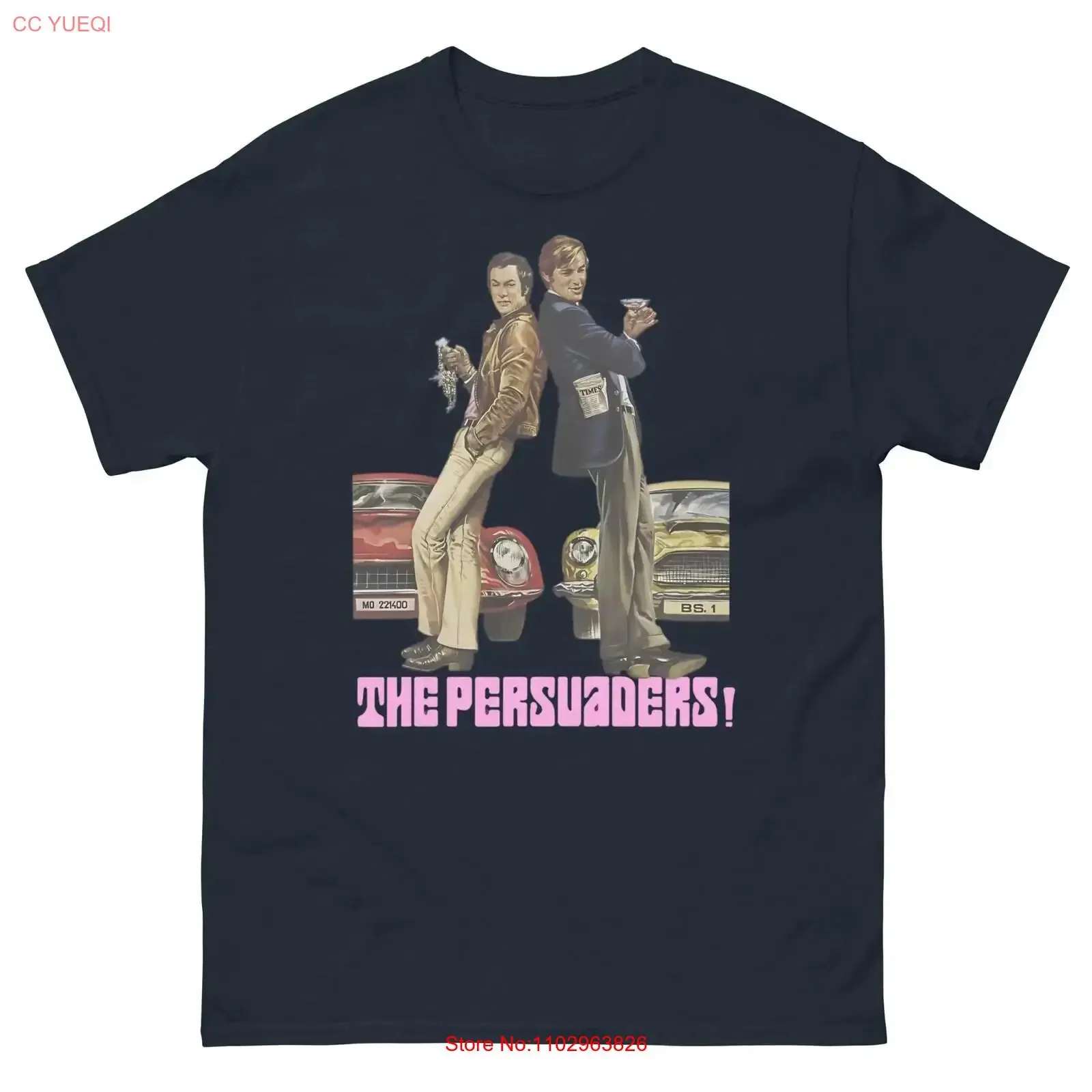 Camiseta Vintage de los 70 con Diseño de Programa de TV, Comedia Británica Clásica, Estilo Retro de Pareja de Detectives, Serie Icónica de Culto para Fans, Ropa con Arte de Car Chase