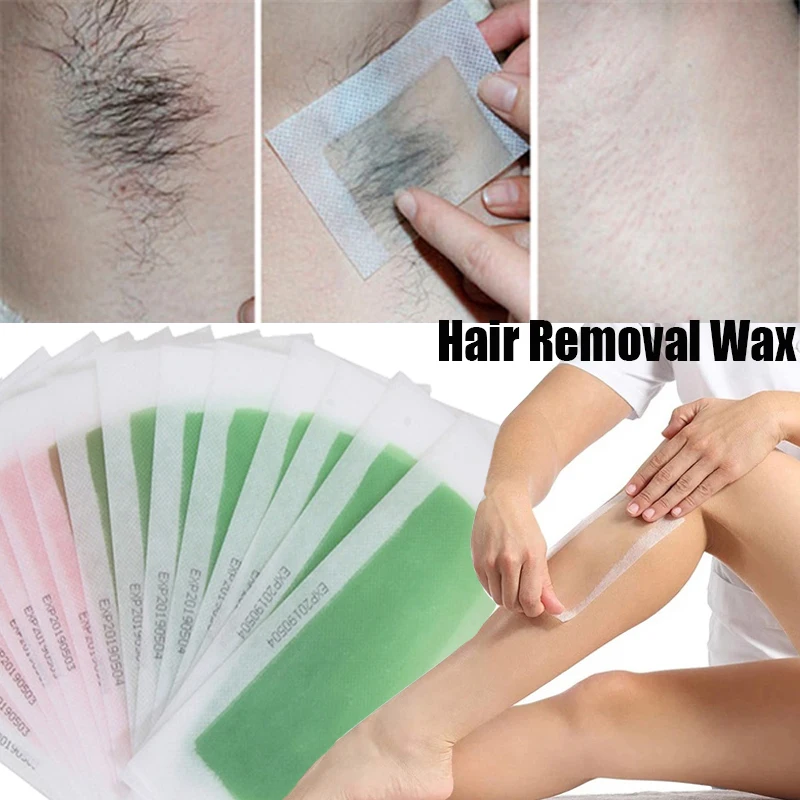 กำจัดขน Wax Strips ไม่เจ็บปวดผมขาผมลบสติ๊กเกอร์กระดาษบิกินี่ขาแขนกระดาษขี้ผึ้งผู้หญิงความงามเครื่องมือ