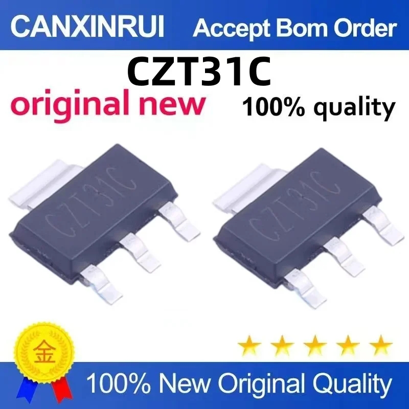 

(5-100 pieces) New CZT31C package SOT-223 NPN transistor 3A 100V surface mount transistor chip IC